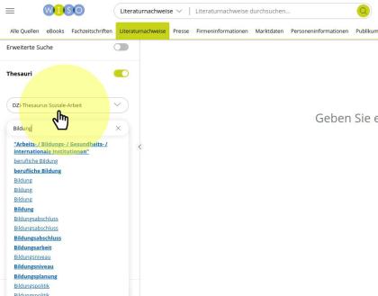 wiso Hilfe Thesaurus 04